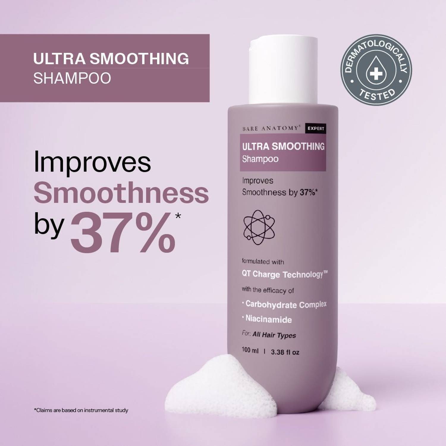 BARE Ultra Smoothing Shampoo for Dry & Frizzy Hair - Image 1