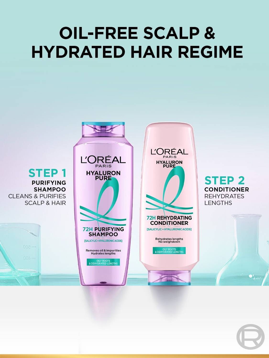 L'Oréal Hyaluron Pure 72H Purifying Shampoo 200ml - Image 3
