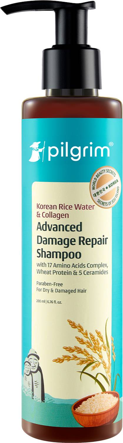 Pilgrim Korean Rice Water & Collagen Shampoo 200ml - Image 1