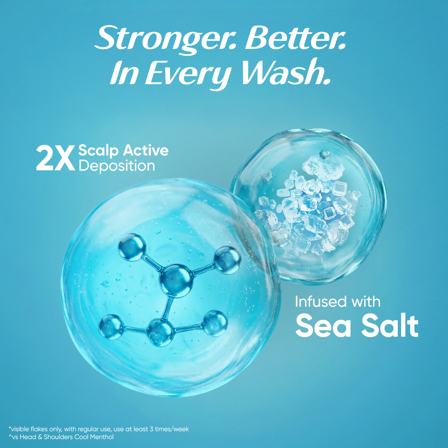 Image of HEAD & SHOULDERS Active Cleanse Anti Dandruff Shampoo 190ML with Sea Salts