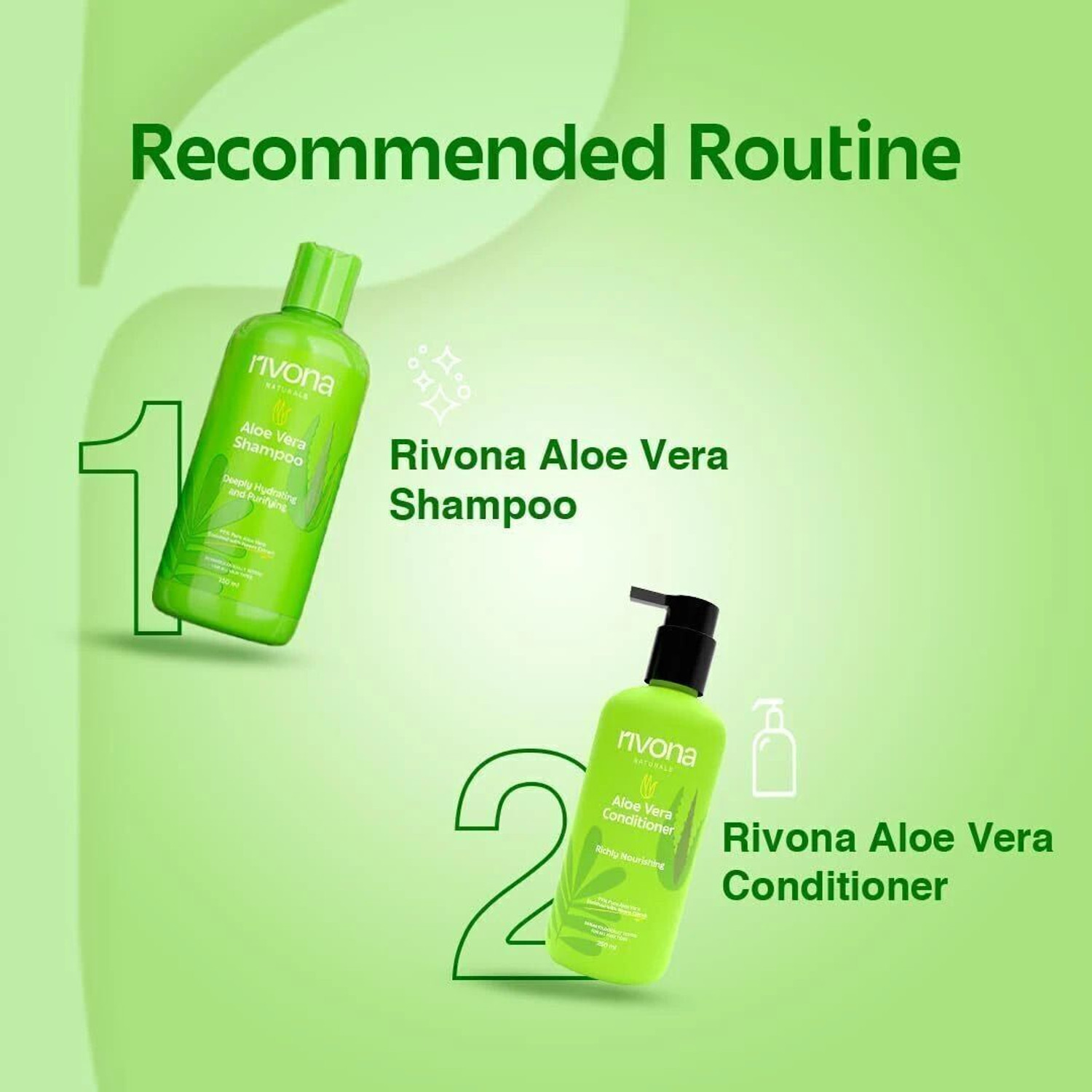 Image of RIVONA NATURALS Aloe Vera Shampoo,Zero Chemicals Natural Hydrating Shampoo for Soft, Smooth Hair
