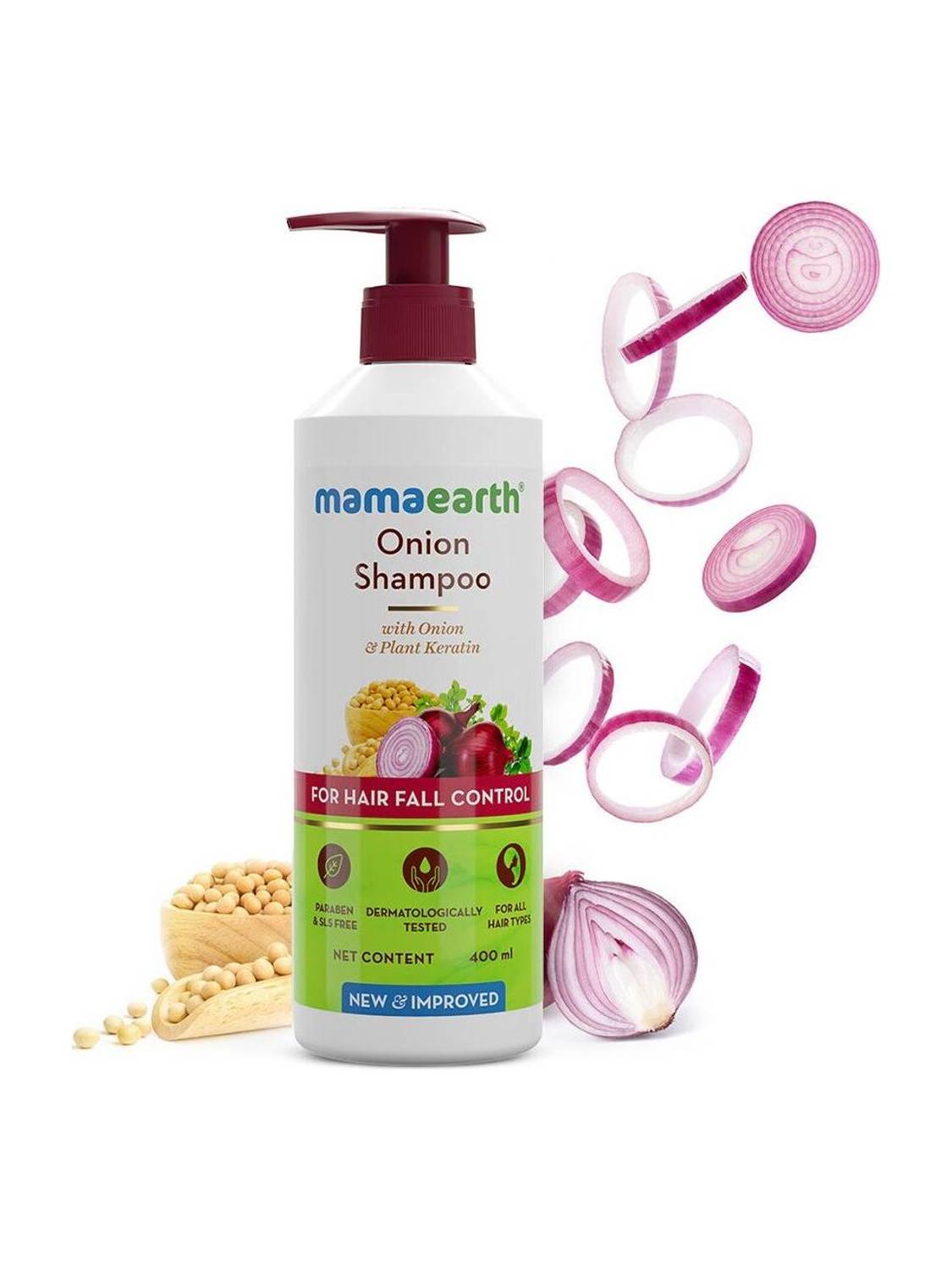 Mamaearth Onion Oil & Plant Keratin Shampoo 200ml - Image 1