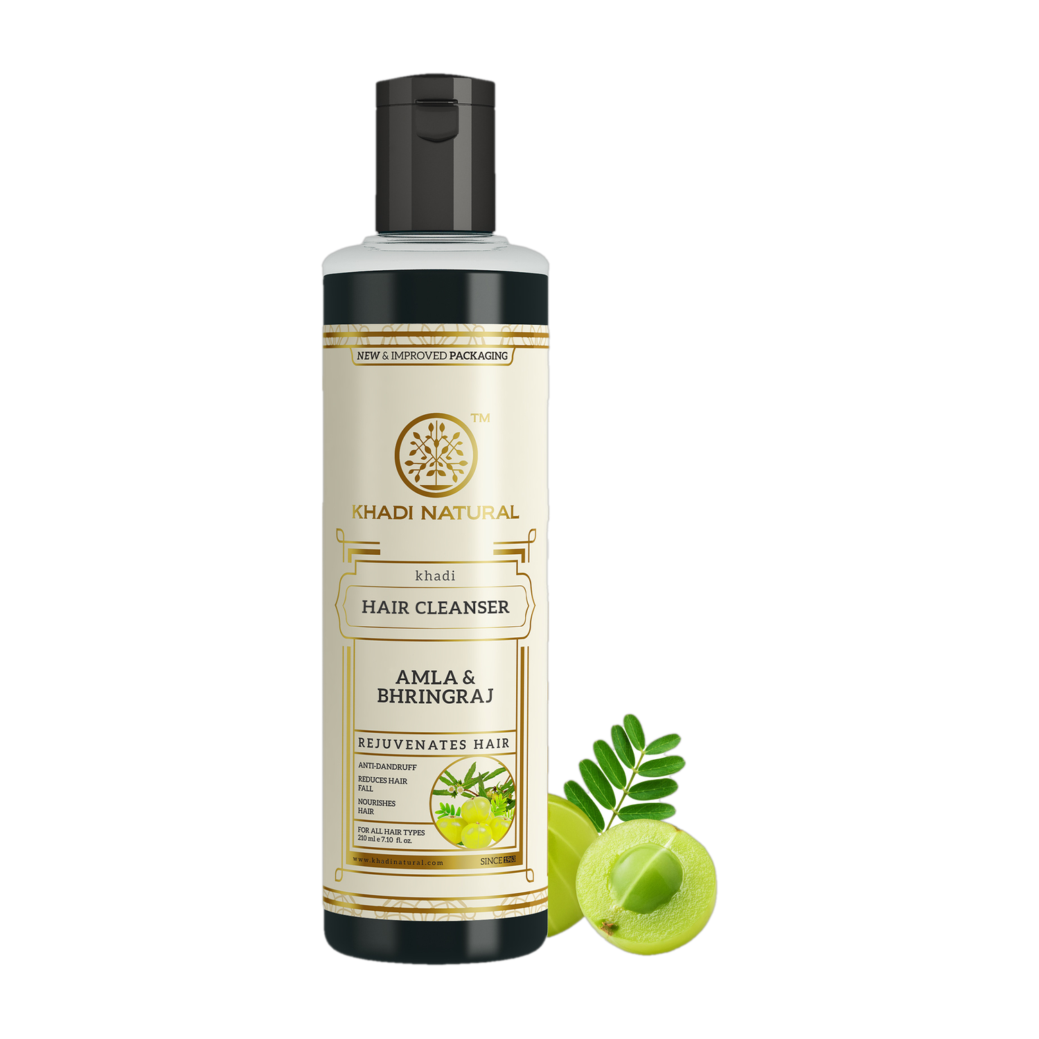 KHADI Amla & Bhringraj Hair Cleanser Shampoo 200 ml - Image 1