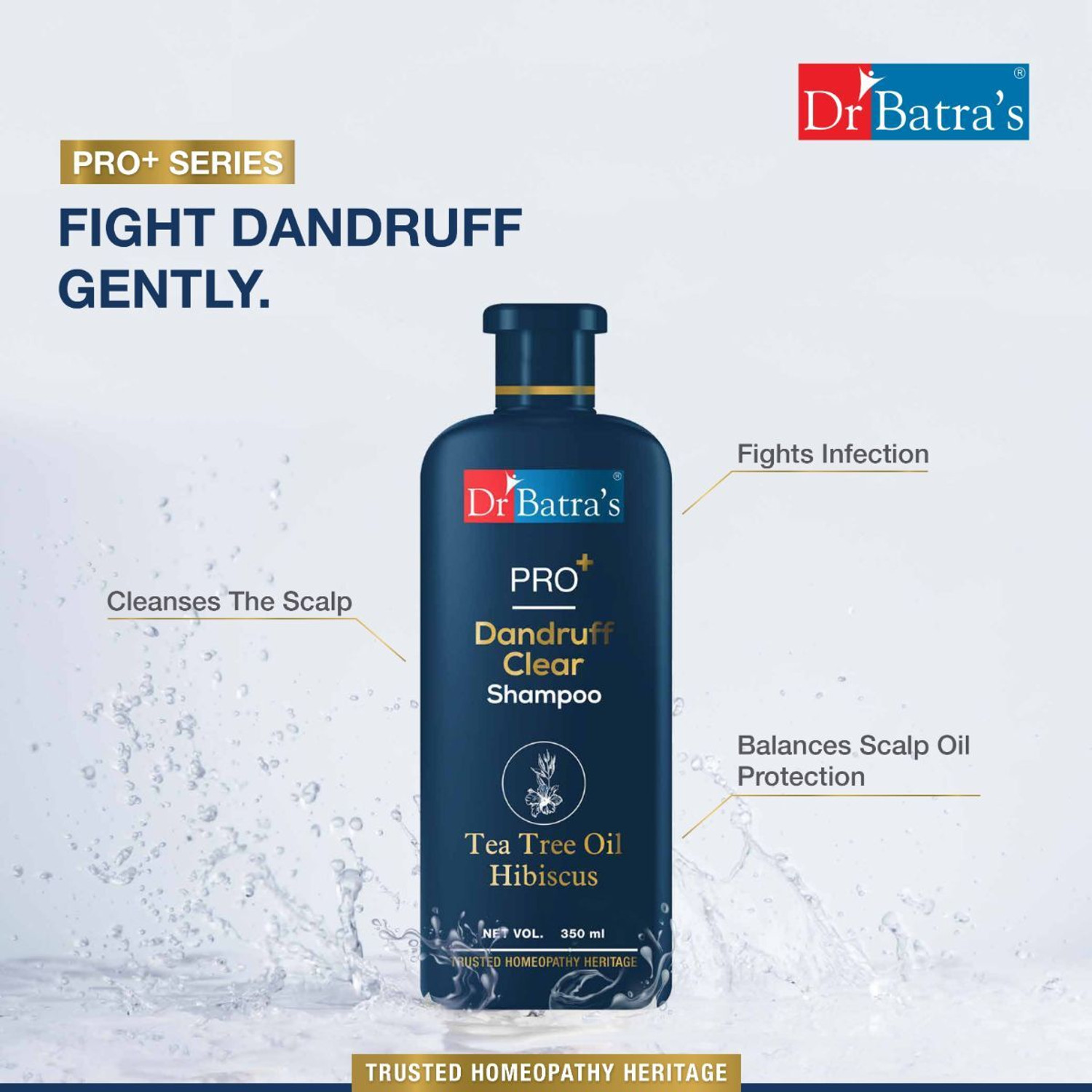 Image of Dr Batra's PRO+ Dandruff Clear Shampoo&Conditioner-Anti-Dandruff Hair Care Combo
