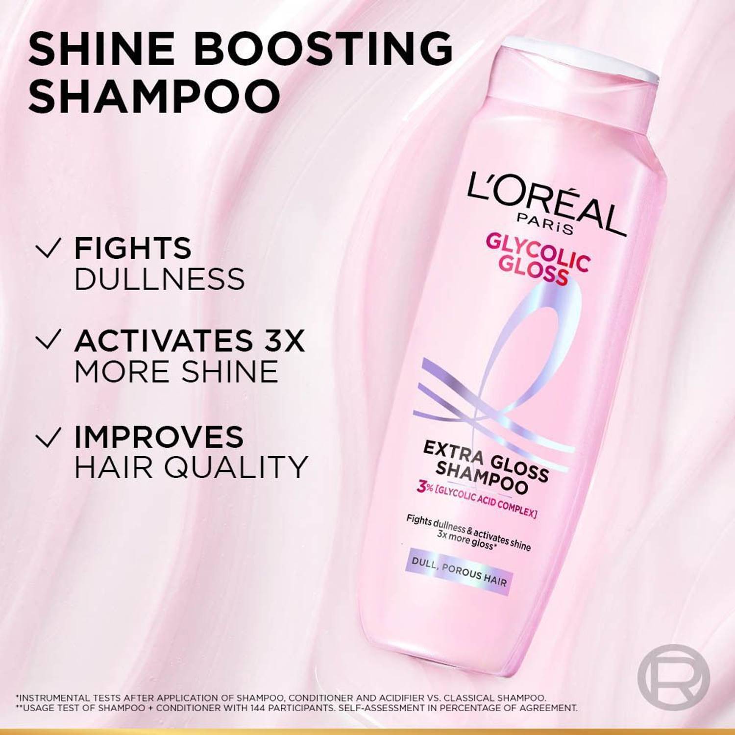 L'Oréal Paris Glycolic Gloss Shampoo, 3x Shine - Image 5