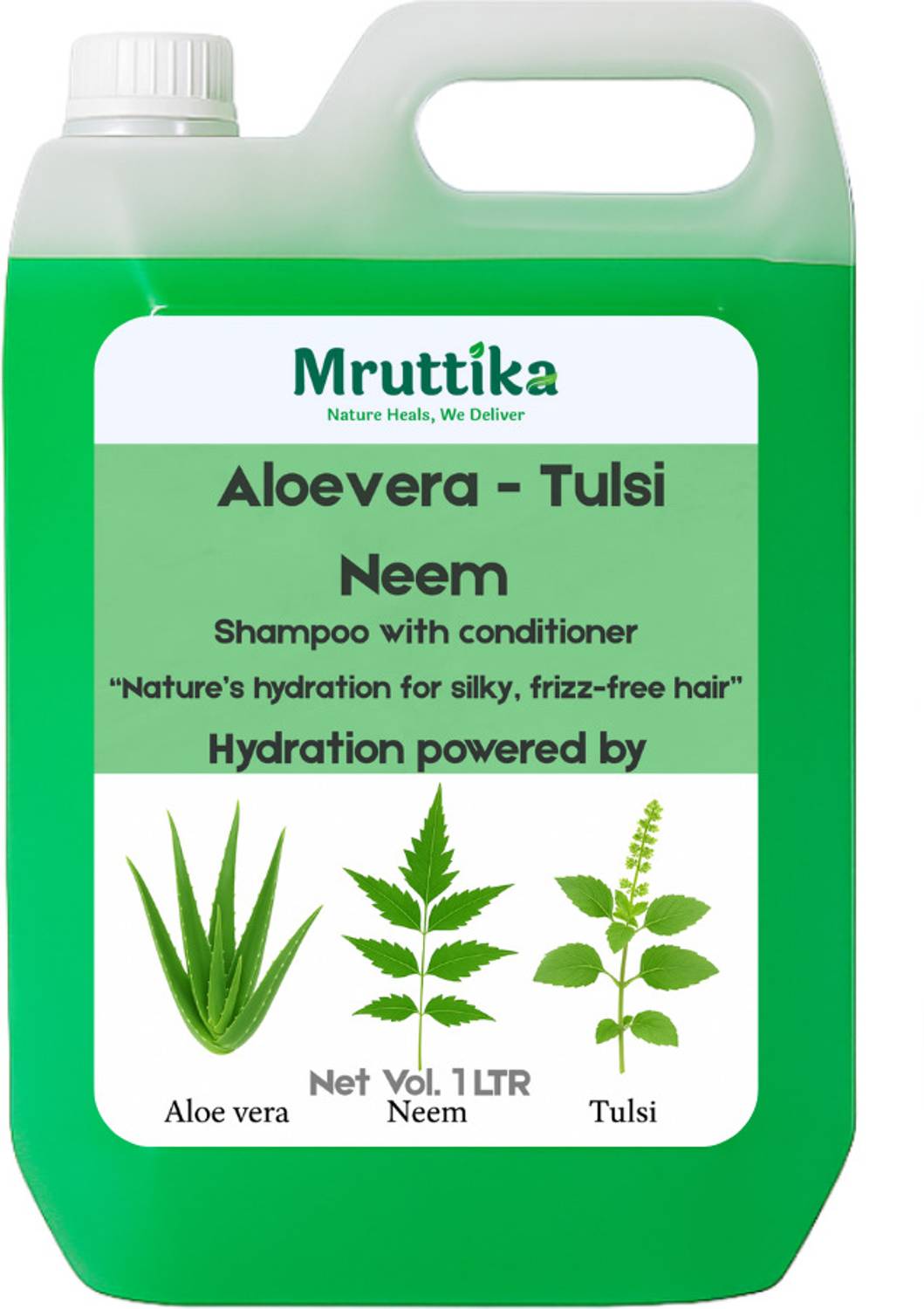 Mruttika Aloevera Tulsi Neem Shampoo With Conditioner Daily Routi