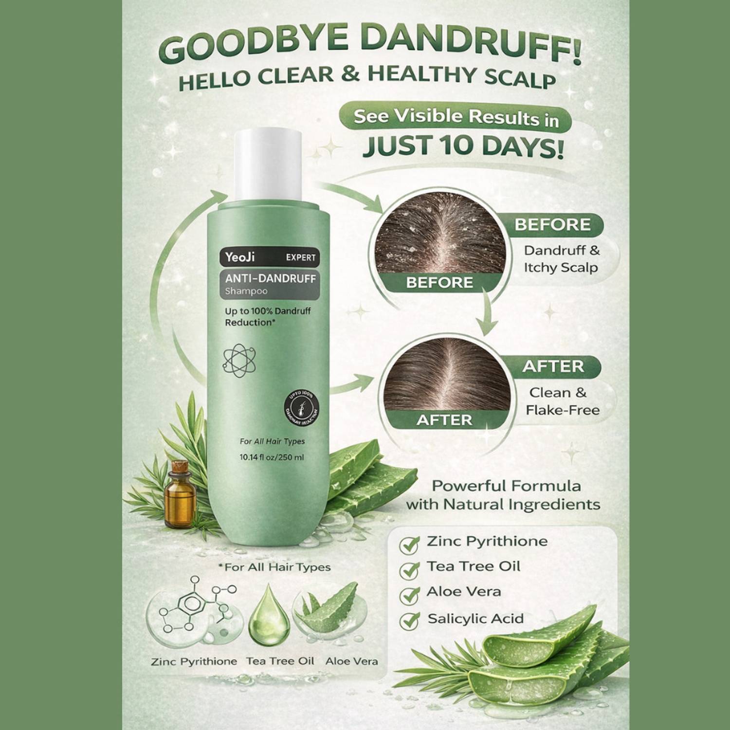YeoJi Anti-Dandruff Shampoo for Oily Scalp 250 ml - Image 2
