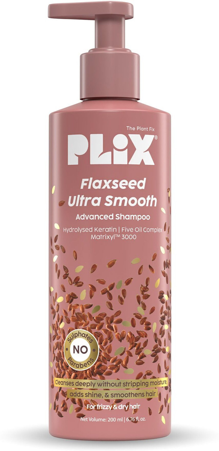Image of The Plant Fix Plix Flaxseed Ultrasmooth Advanced Shampoo | For Smooth & Shiny Hair