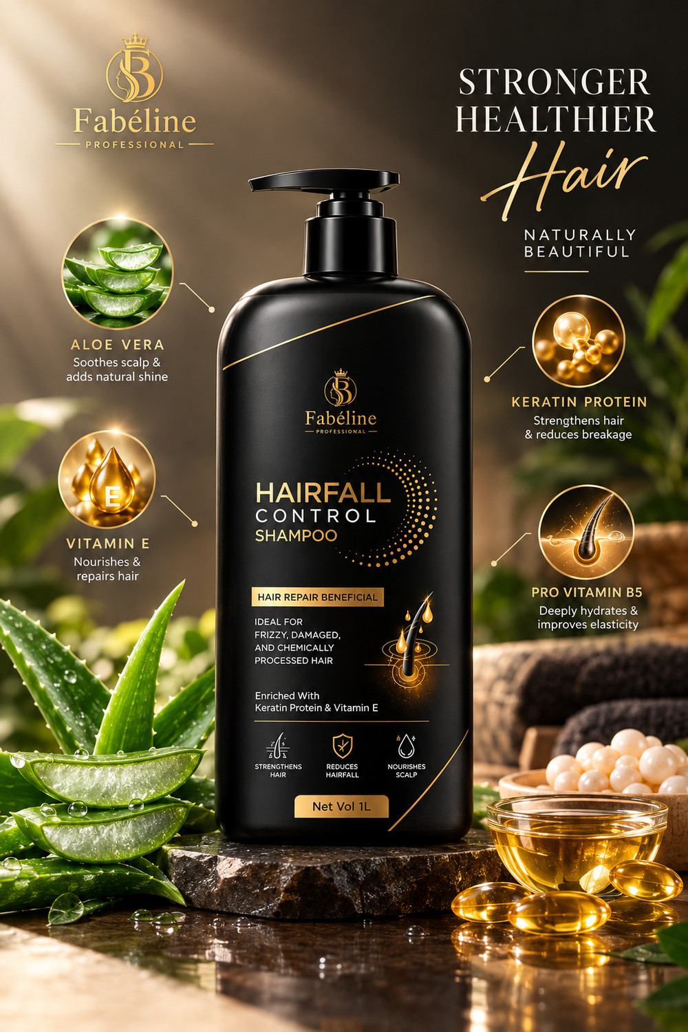 Image of FABELINE Hair Strengthening Shampoo (1000 ml)