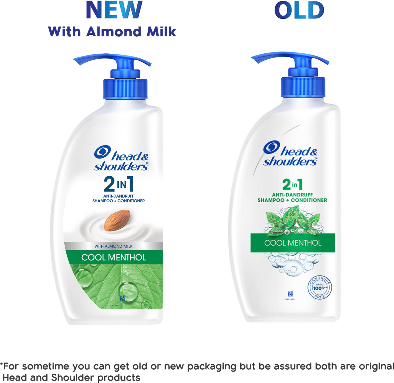 Image of HEAD & SHOULDERS Cool Menthol 2-in-1 Anti-Dandruff Shampoo + Conditioner for All-Hair Types (650 ml)