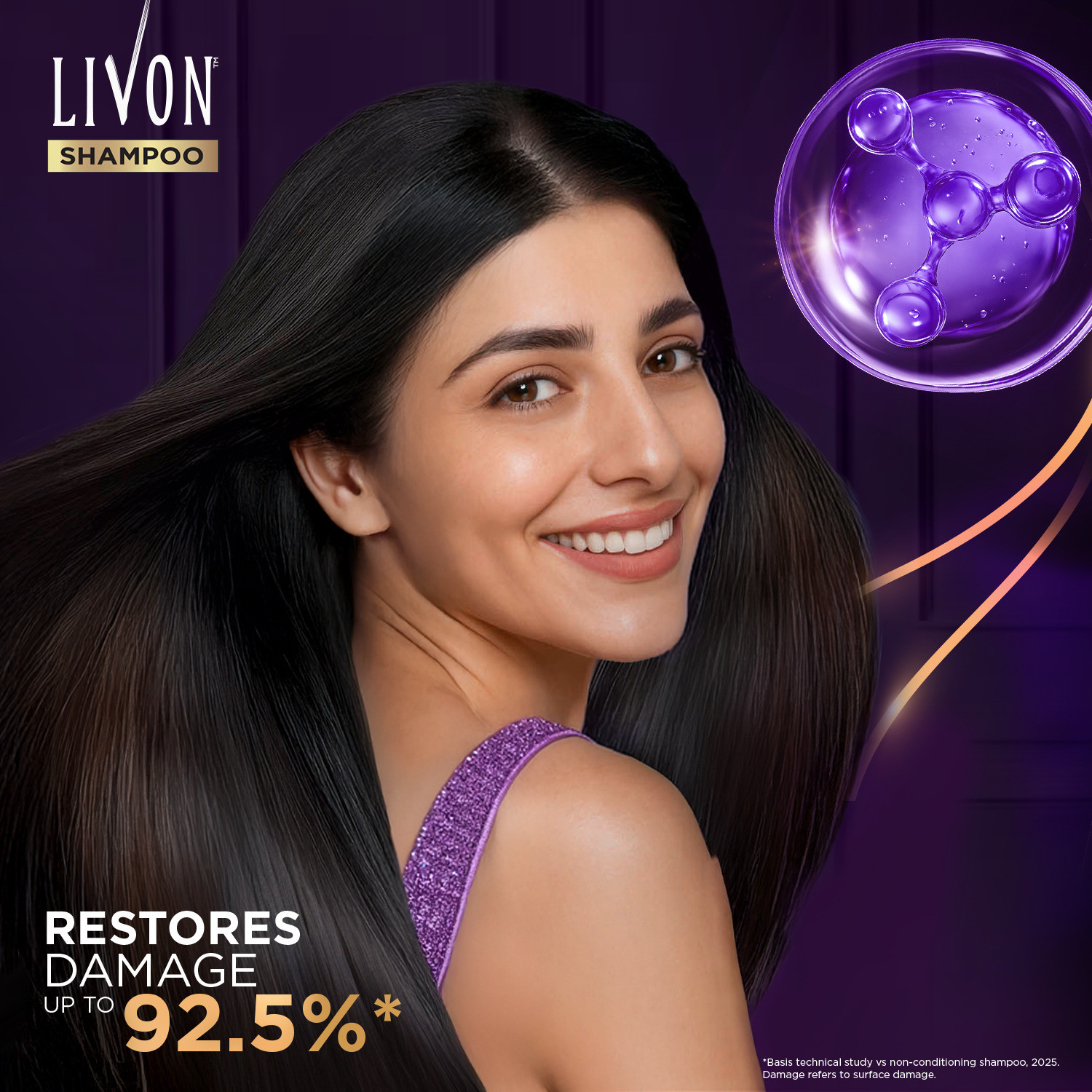Image of LIVON Keratin Shampoo | Repairs Damaged Hair | Smooth & 5x Stronger Hair | No Parabens