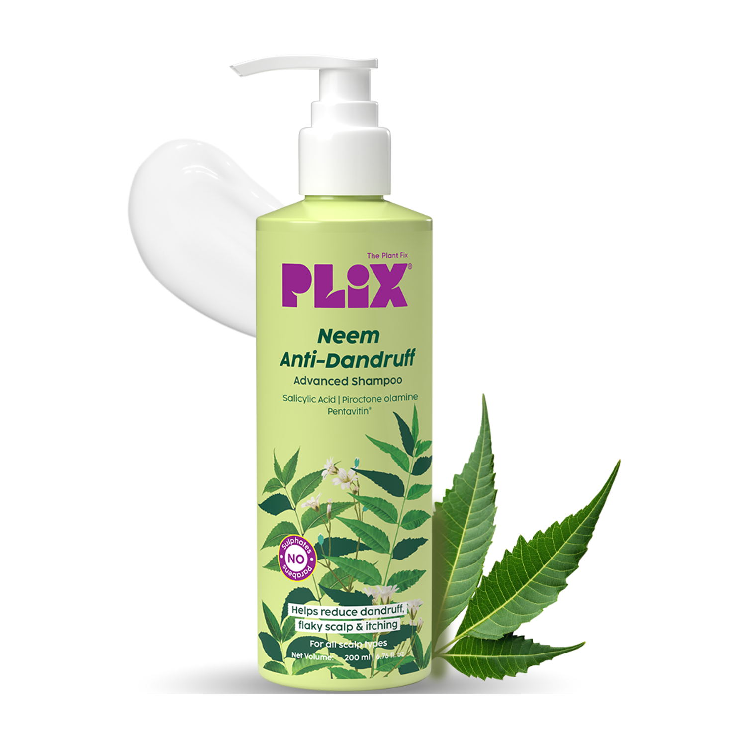 The Plant Fix Plix Neem Anti-Dandruff Shampoo 200ml - Image 1