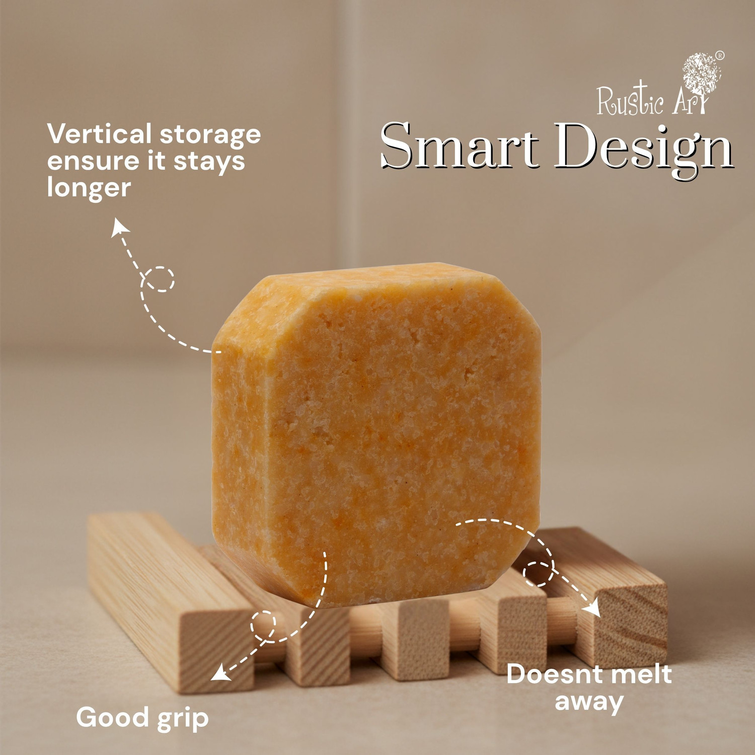 Image of RUSTIC ART Papaya Lime Hair Cleansing Bar 75 g (Shampoo Bar) (75 g)