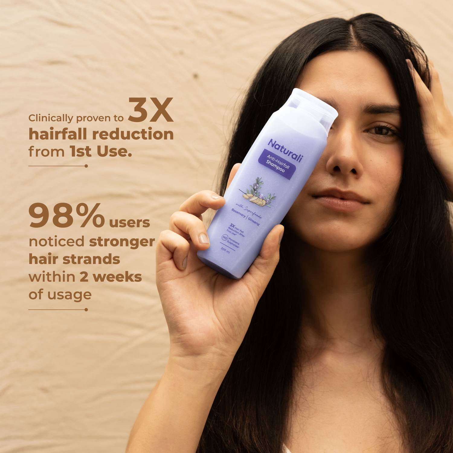 Naturali Anti Hairfall Shampoo 3x Control - Image 2