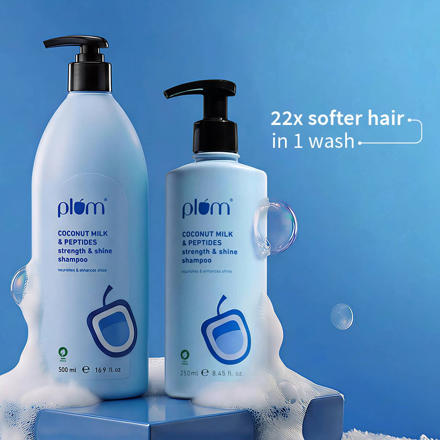 Plum Coconut Milk & Peptides Strength & Shine Shampoo Combo 22x