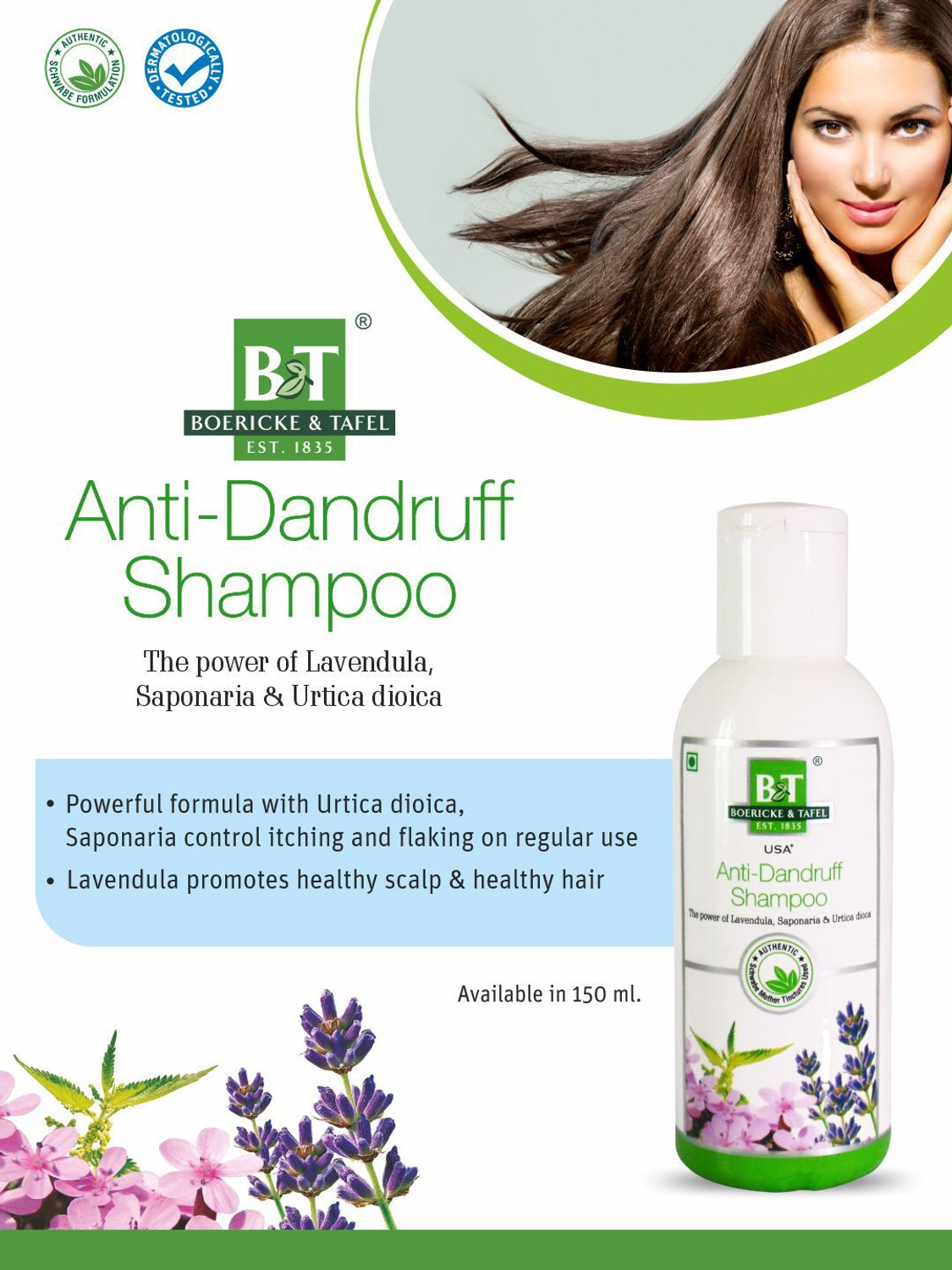 Image of Boericke & Tafel B&T Anti Dandruff Shampoo - for Hair fall & Dandruff control (Pack of 2)