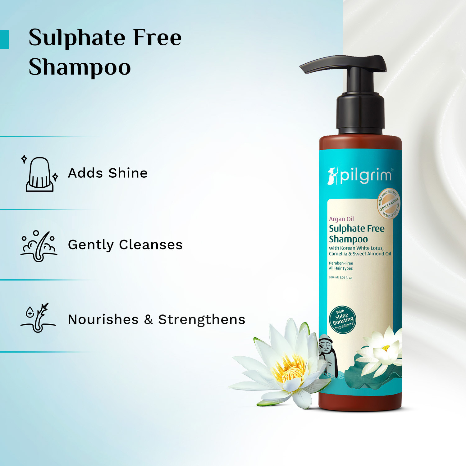 Image of Pilgrim Argan Oil Sulphate Free Shampoo & Hair Mask