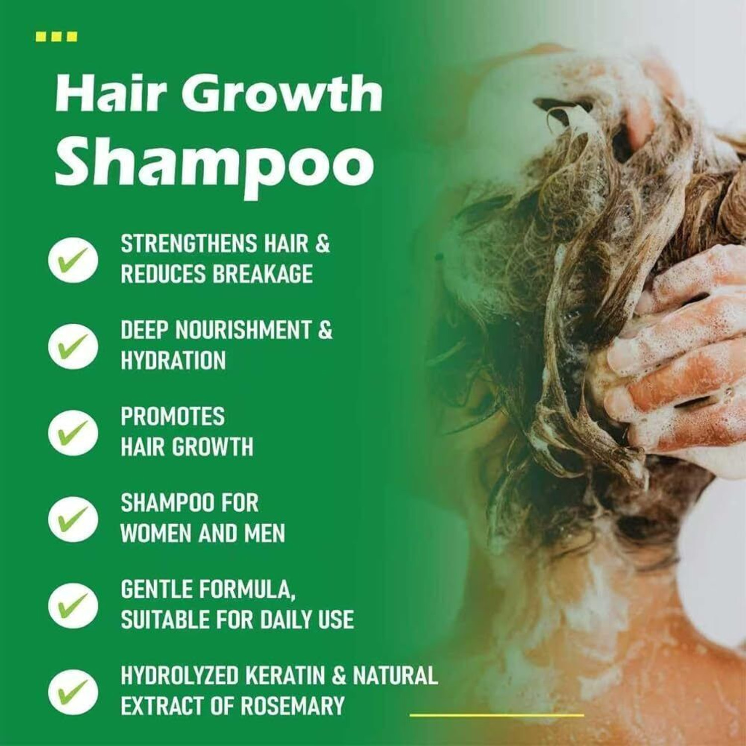 Image of Radgettim Rosemary Shampoo | For Men and Women - Non sticky smooth rinse Premium salon.