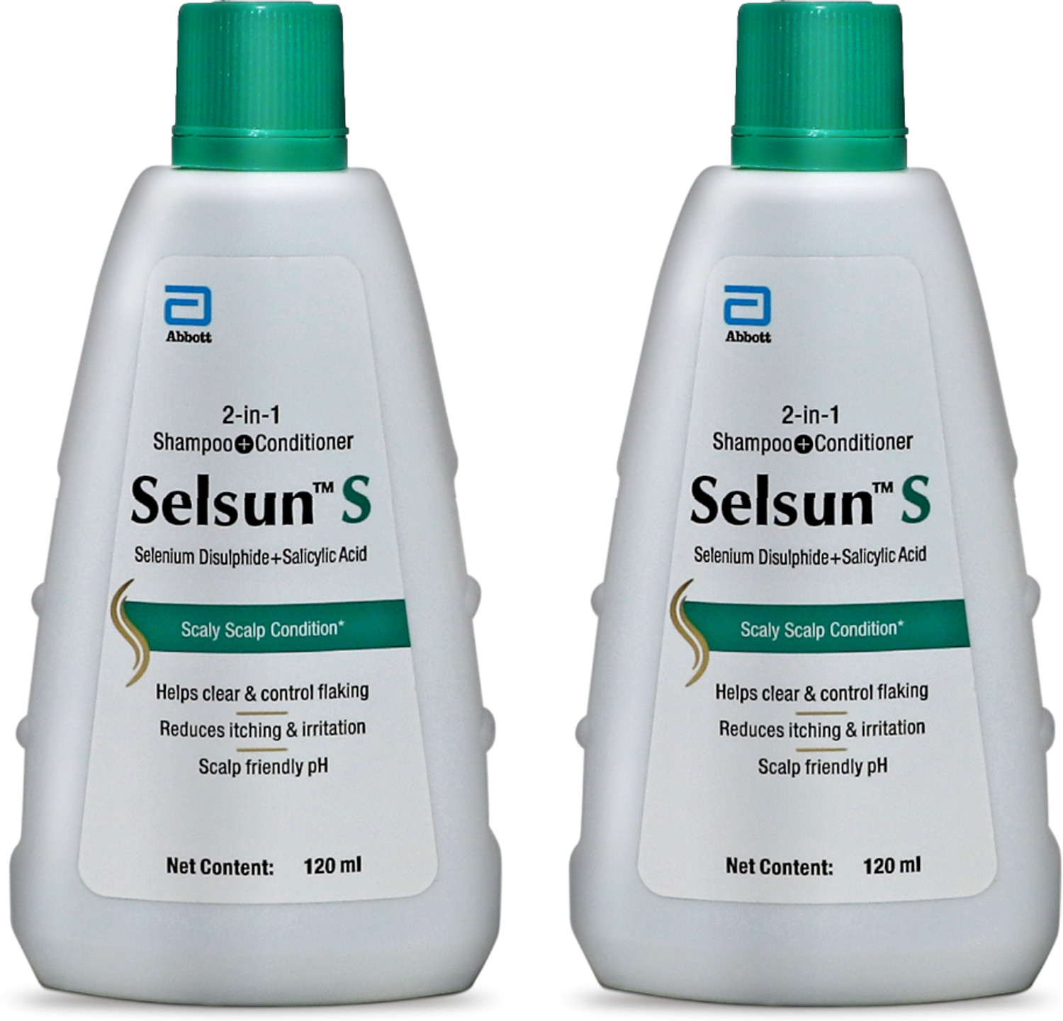 Image of Selsun 2-in-1 Anti-Dandruff Shampoo + Conditioner (120 ml x Pack of 2)