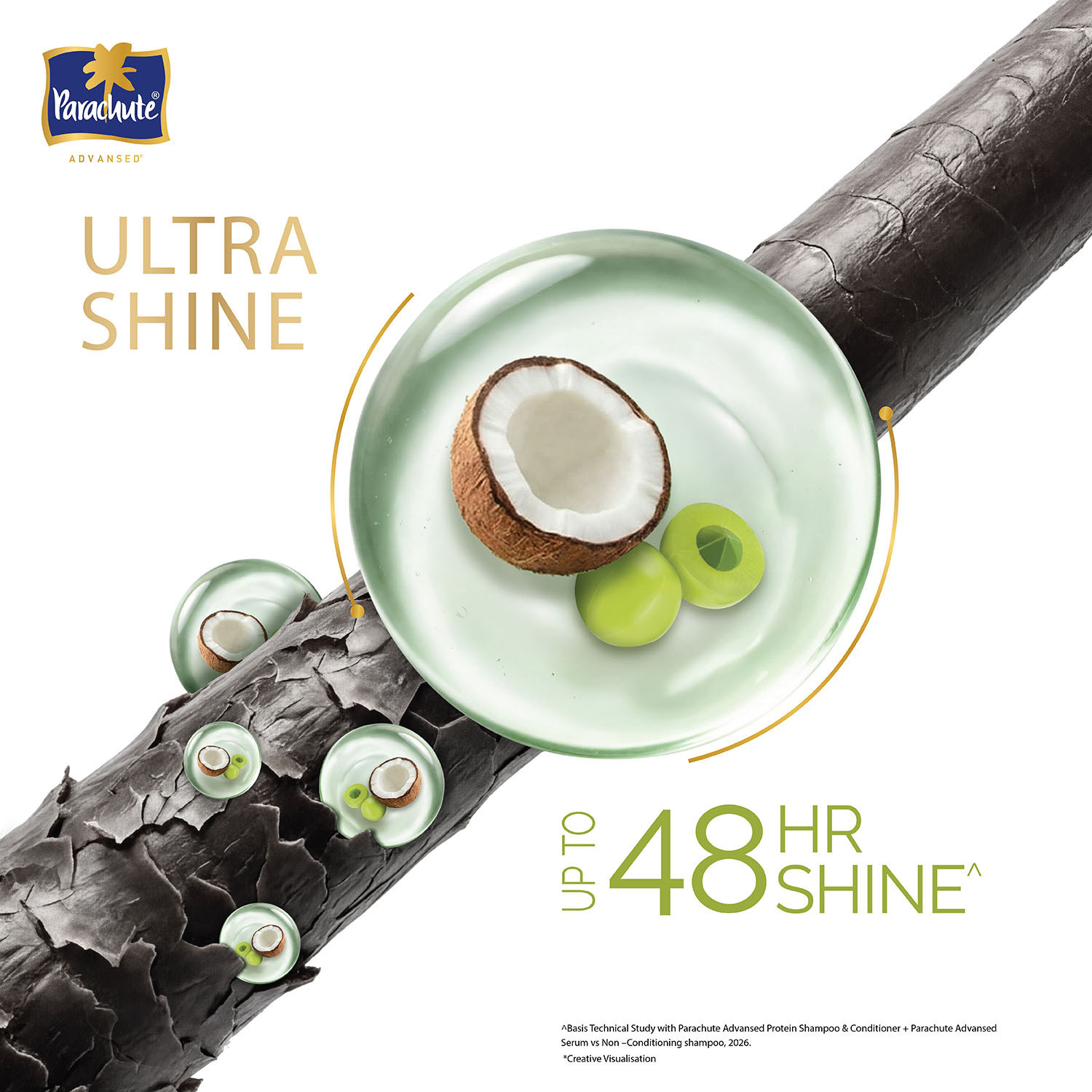 Image of Parachute Advansed Ultra Shine Protein Shampoo Up to 48hr Shine Coconut Milk & Amla