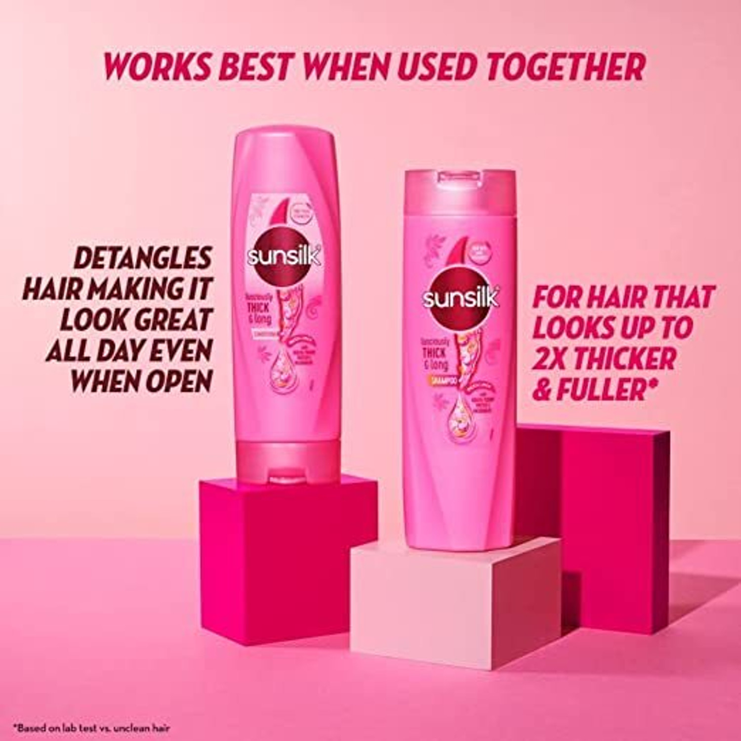Image of SUNSILK pink LUSCIOUSLY THICK & LONG SHAMPOO 1 L set of 1pc