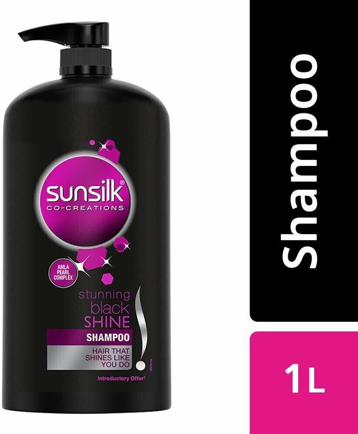 Image of SUNSILK Stunning Black Shine Shampoo 1 ltr