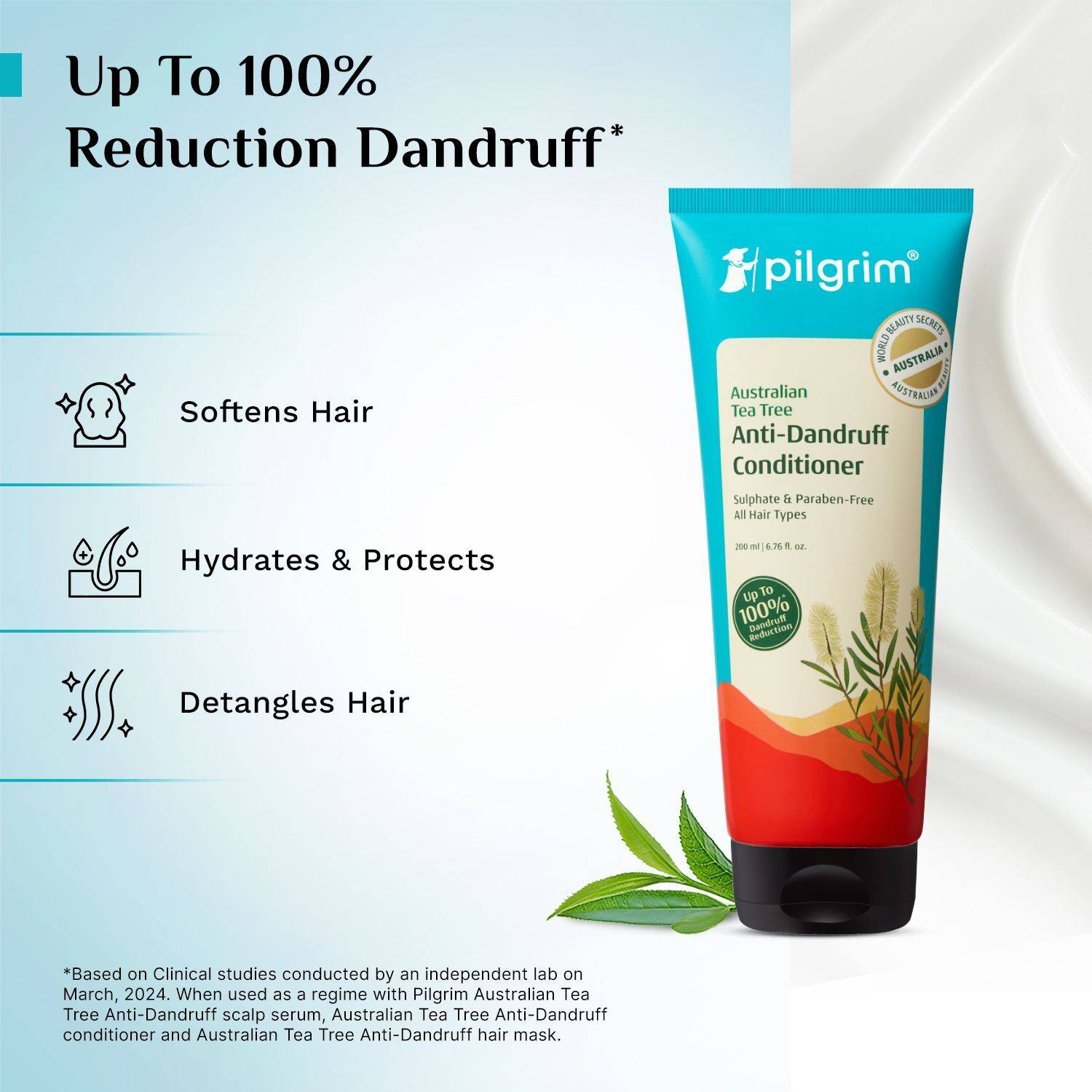Pilgrim Australian Tea Tree Anti-Dandruff Shampoo and Conditioner - Image 3