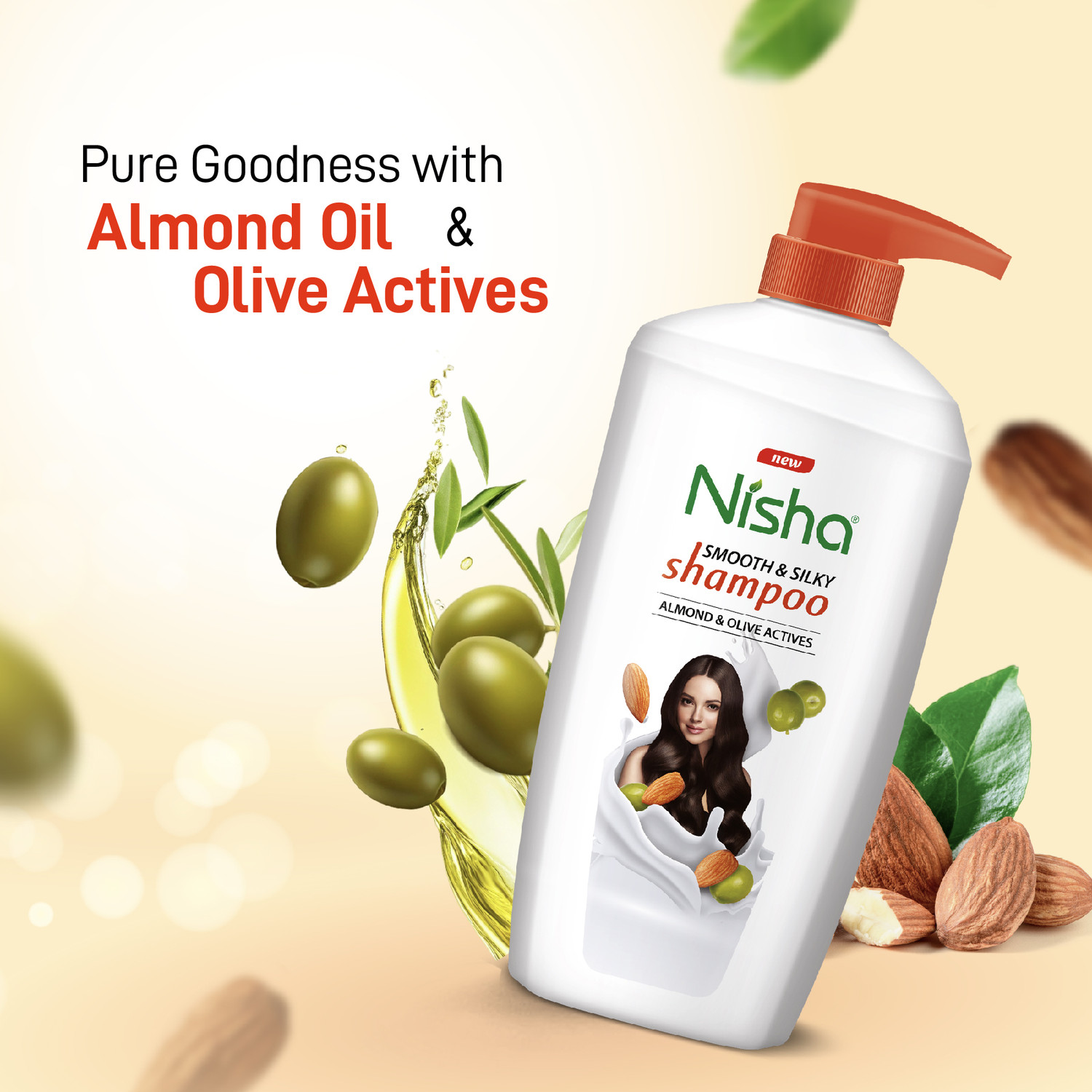 Image of Nisha Smooth Naturally Soft Silky Hair Shampoo, 650 ML White