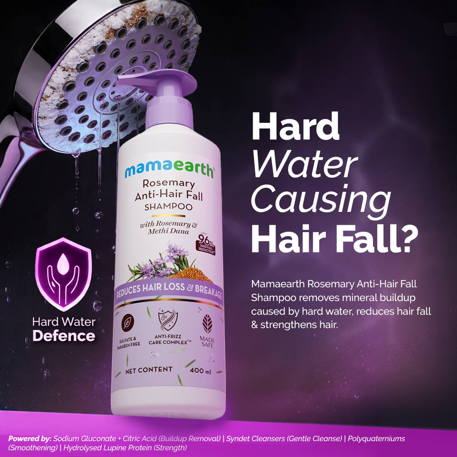 Mamaearth Rosemary Anti-Hair Fall Shampoo 250ml - Image 3