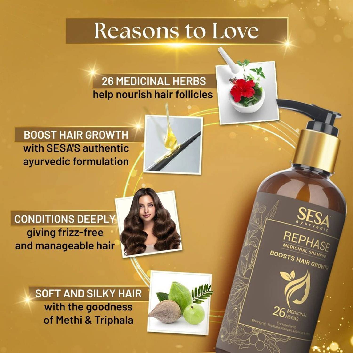 SESA Rephase Ayurvedic Shampoo for Hair Fall Control - Image 4