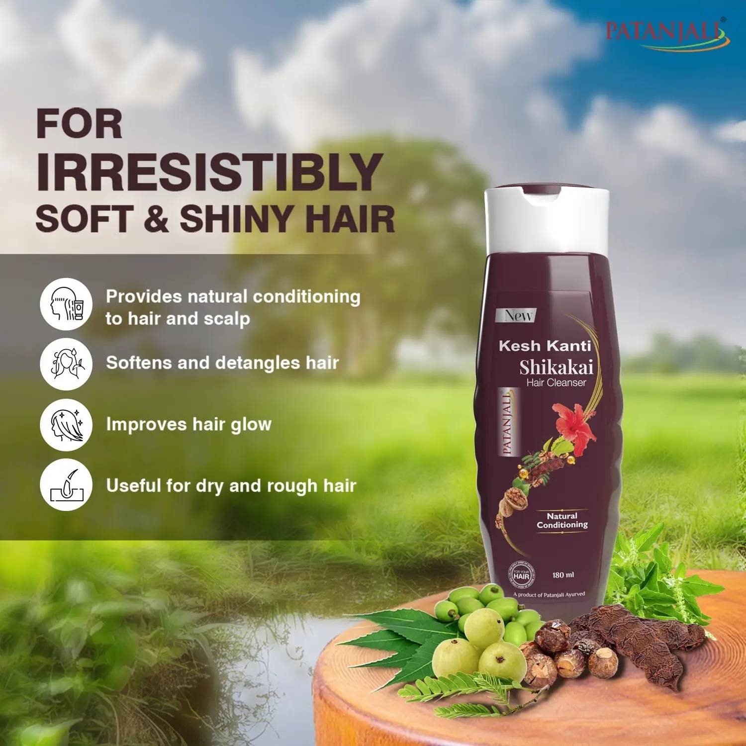 PATANJALI Kesh Kanti Shikakai Hair Shampoo 180Ml 1Pcs - Price in