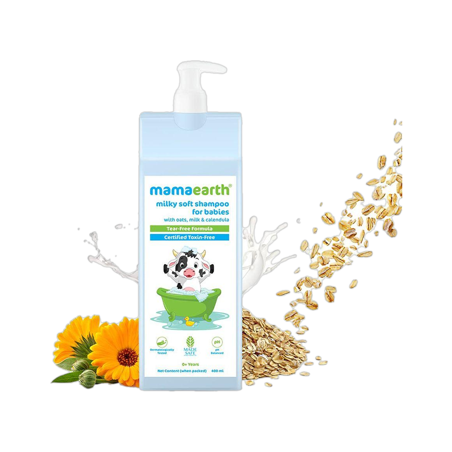 Image of Mamaearth Milky Soft Shampoo with Oats, Milk and Calendula for Babies