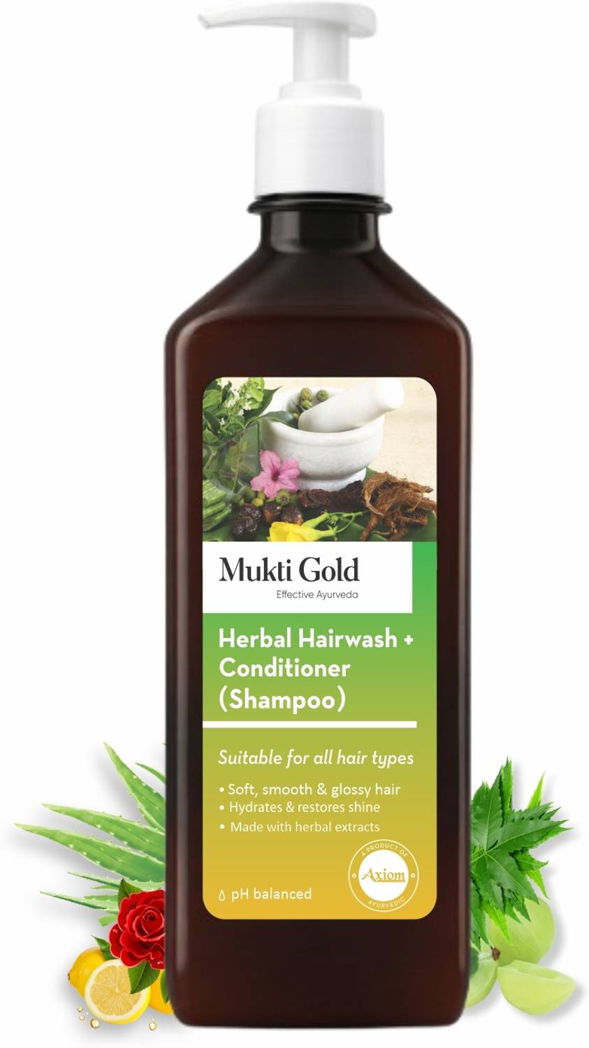 AXIOM Herbal Hairwash + Conditioner for Hair Growth - No Paraben & Silicon
