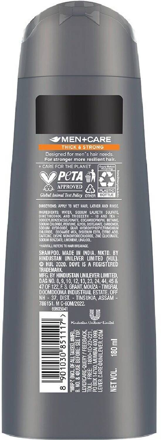 DOVE Men+Care Thick & Strong 2in1 Shampoo+Conditioner 180 ml - Image 3