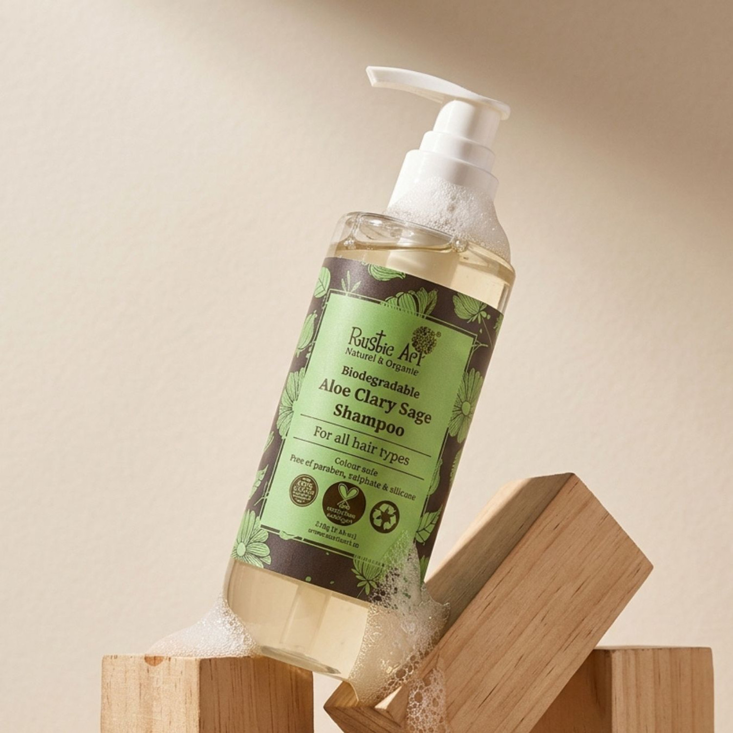 Image of RUSTIC ART Aloe Clary Sage Shampoo 210 g (pack of 2) - 420g
