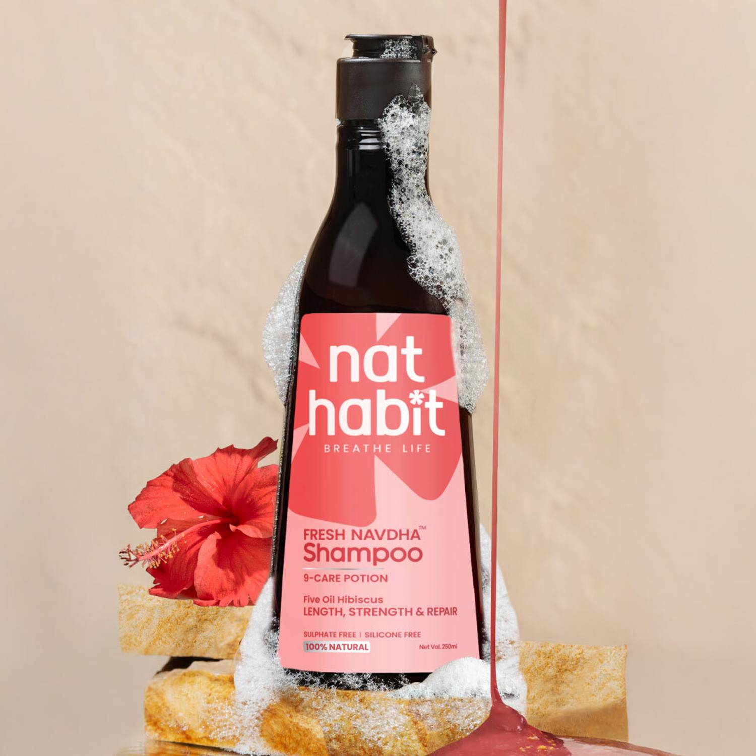Nat Habit Hibiscus Natural Shampoo 250ml