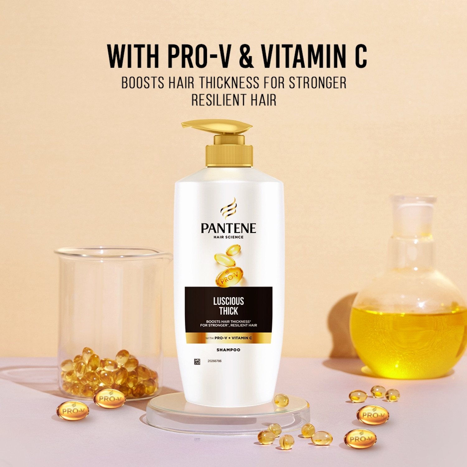 Image of PANTENE Hair Science Luscious Thick Shampoo with Vitamin C
