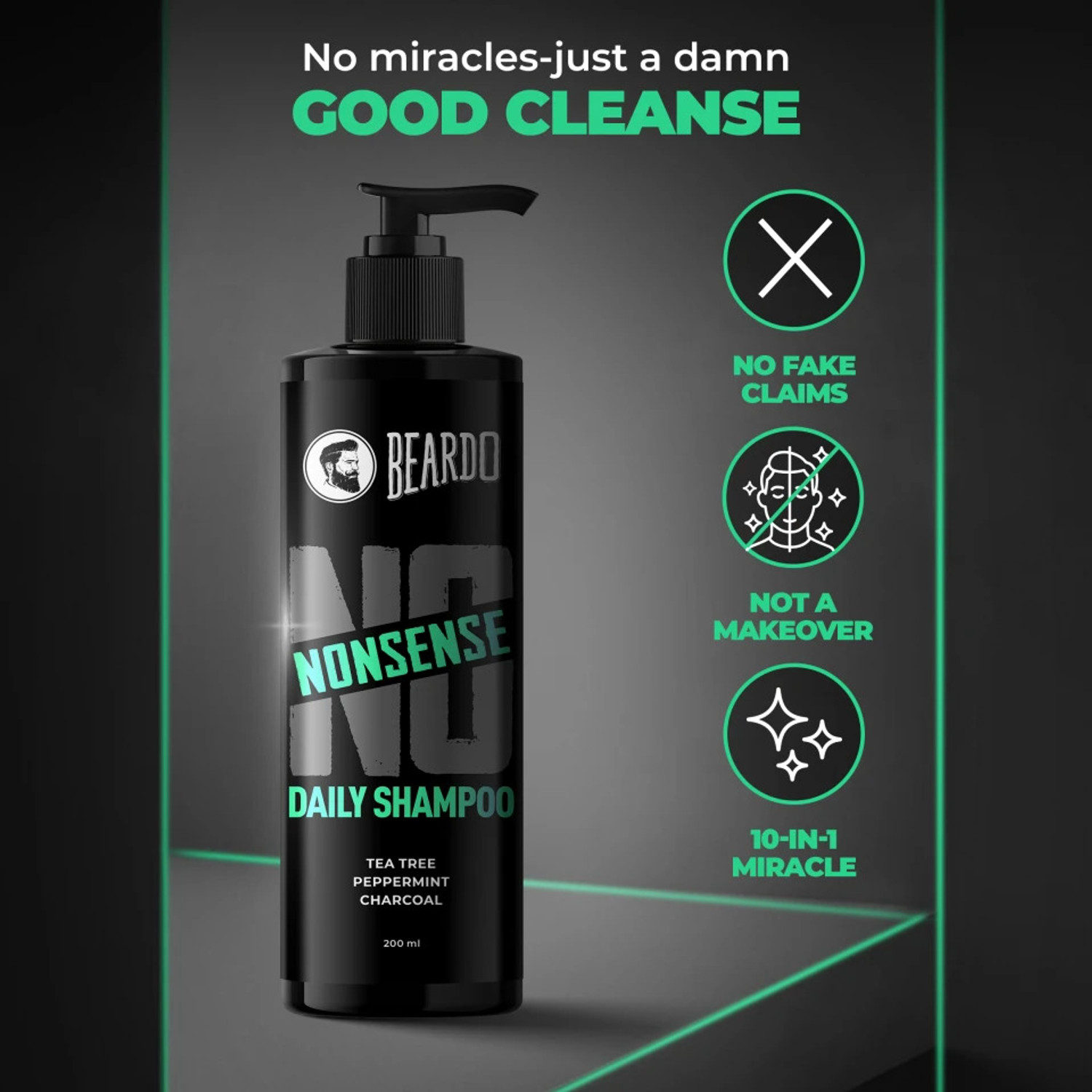 Image of BEARDO No Nonsense For Men| Everyday Shampoo| For Dry, Frizzy & Dull Hair