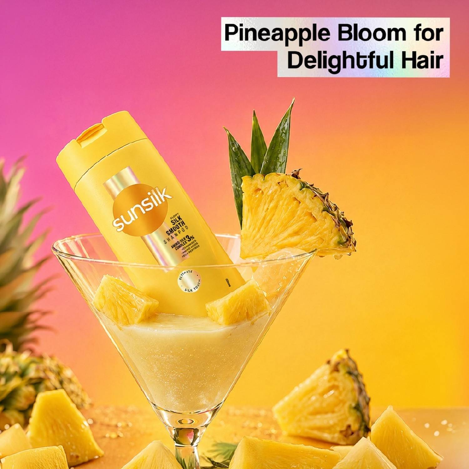 SUNSILK Flowy Silk Smooth Shampoo 350 ml - Image 4