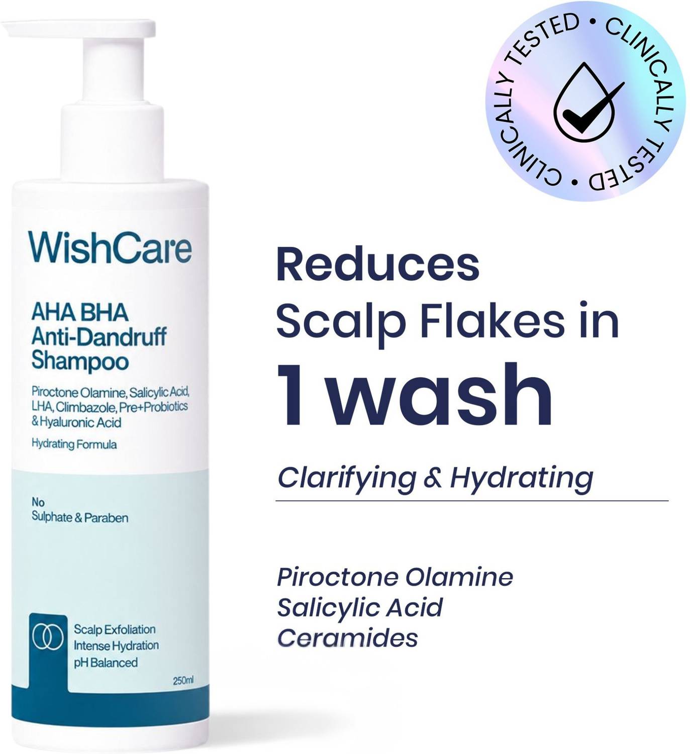 WishCare Hydrating Anti Dandruff Shampoo 250 ml