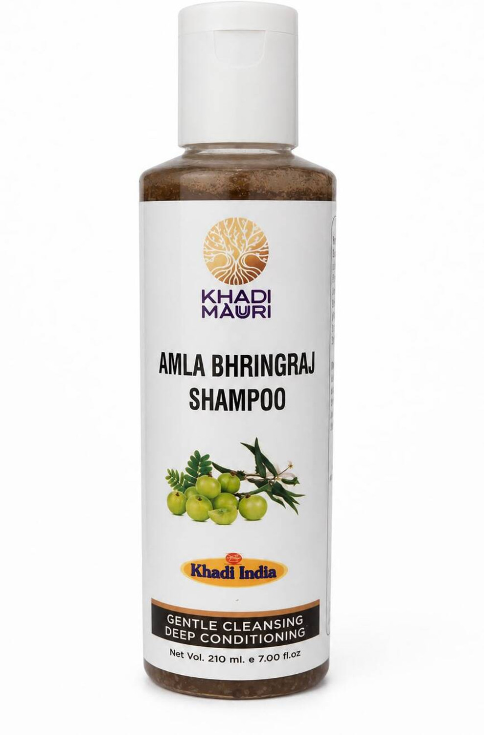 Image of Khadi Mauri Herbal Amla Bhringraj Shampoo | Anti Hairfall Cleanser & Boosts Hair Repair