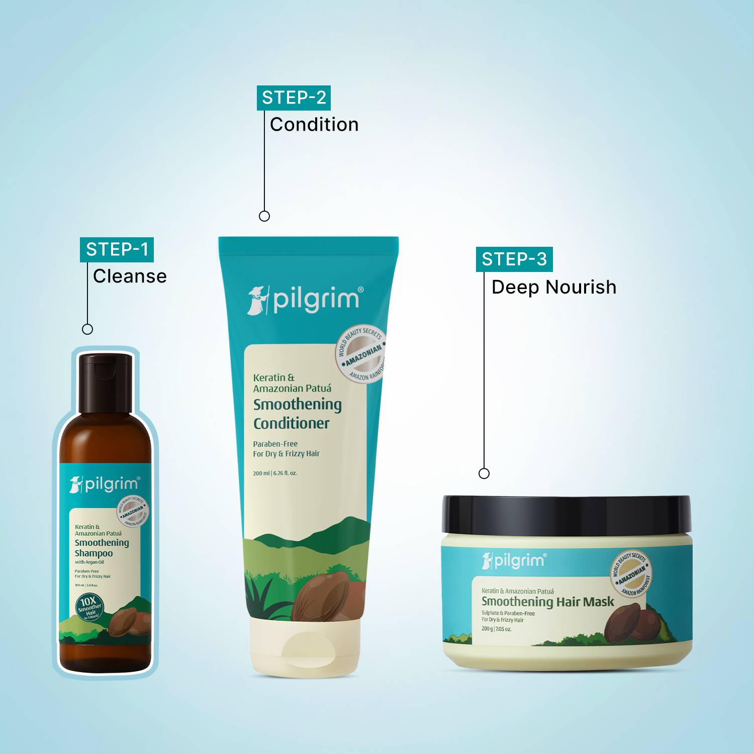 Pilgrim Patua 10X Keratin Hair Smoothening Shampoo - Image 5