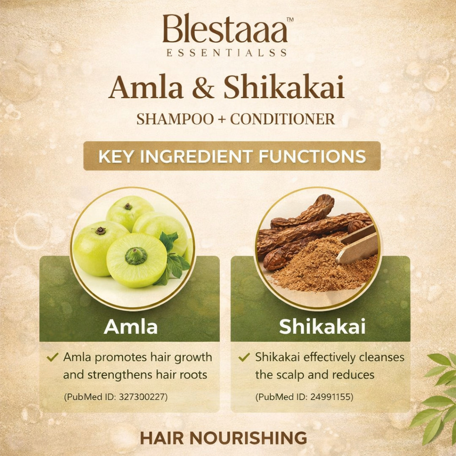 Image of blestaaa essentialss Herbal Amla Reetha Shikakai Shampoo for Natural Hair Care