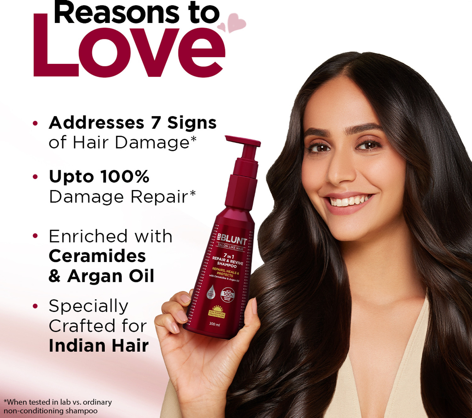 Image of BBlunt 7in1 Repair & Revive Shampoo for Upto 100% Damage Repair | Ceramides & Argan Oil
