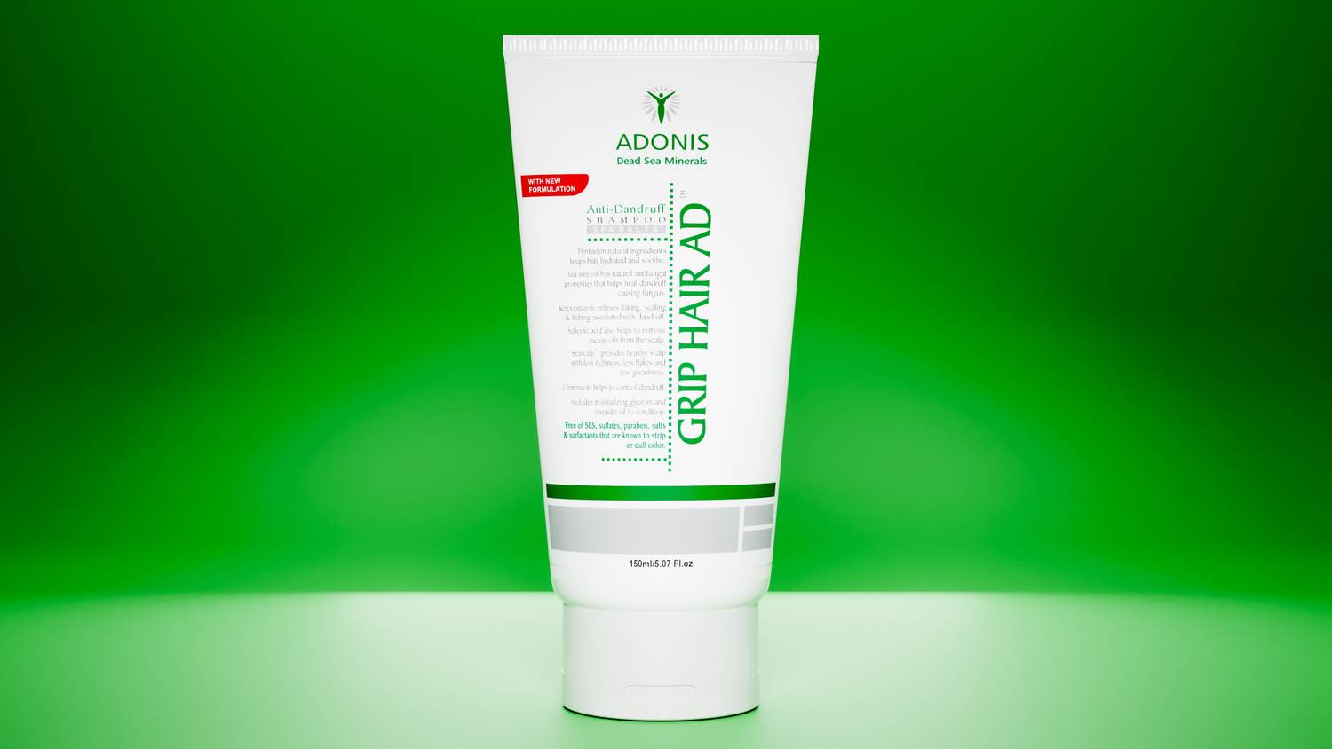 ADONIS Grip Hair Anti Dandruff Shampoo With Dead Sea Minerals