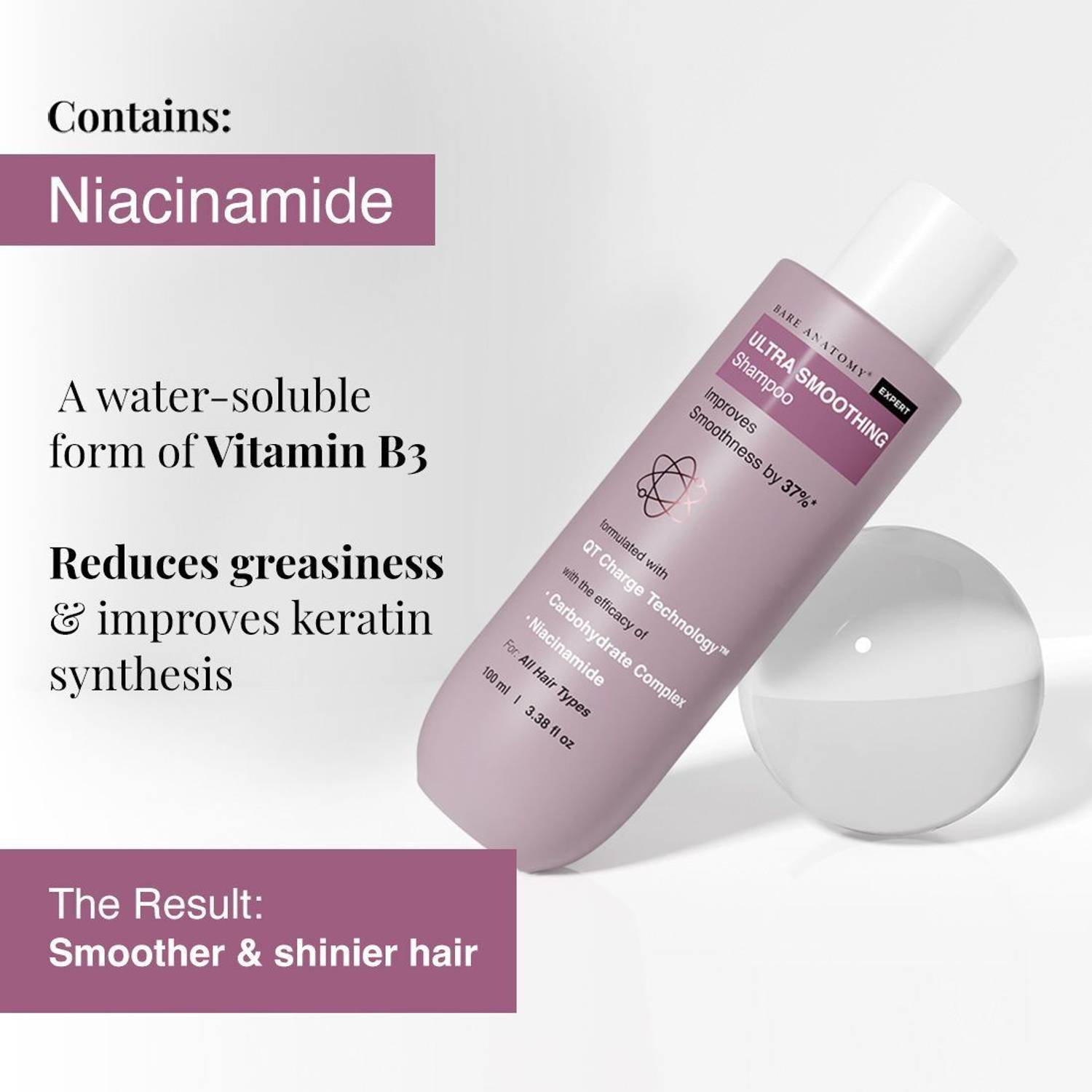 BARE Ultra Smoothing Shampoo for Dry & Frizzy Hair - Image 5
