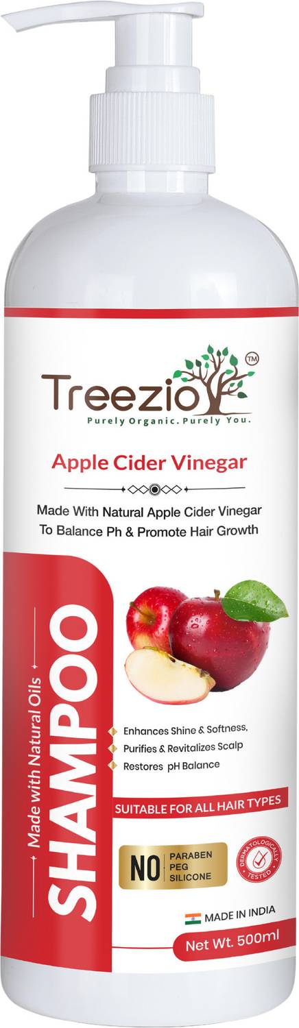 treezio Apple Cider Vinegar Shampoo Soft Shiny Refreshed Hair Pur