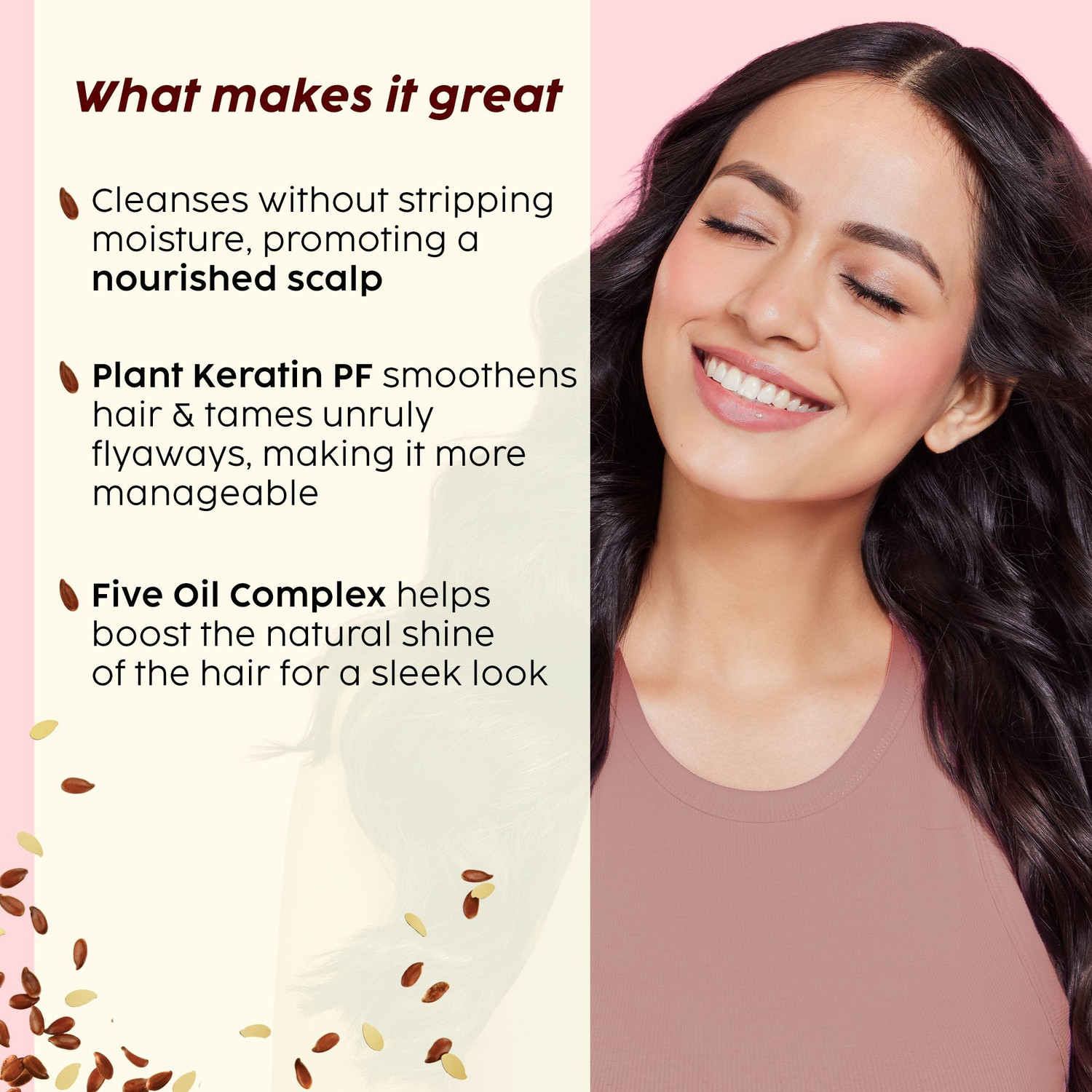 Image of The Plant Fix Plix Flaxseed Ultrasmooth Advanced Shampoo | For Smooth & Shiny Hair