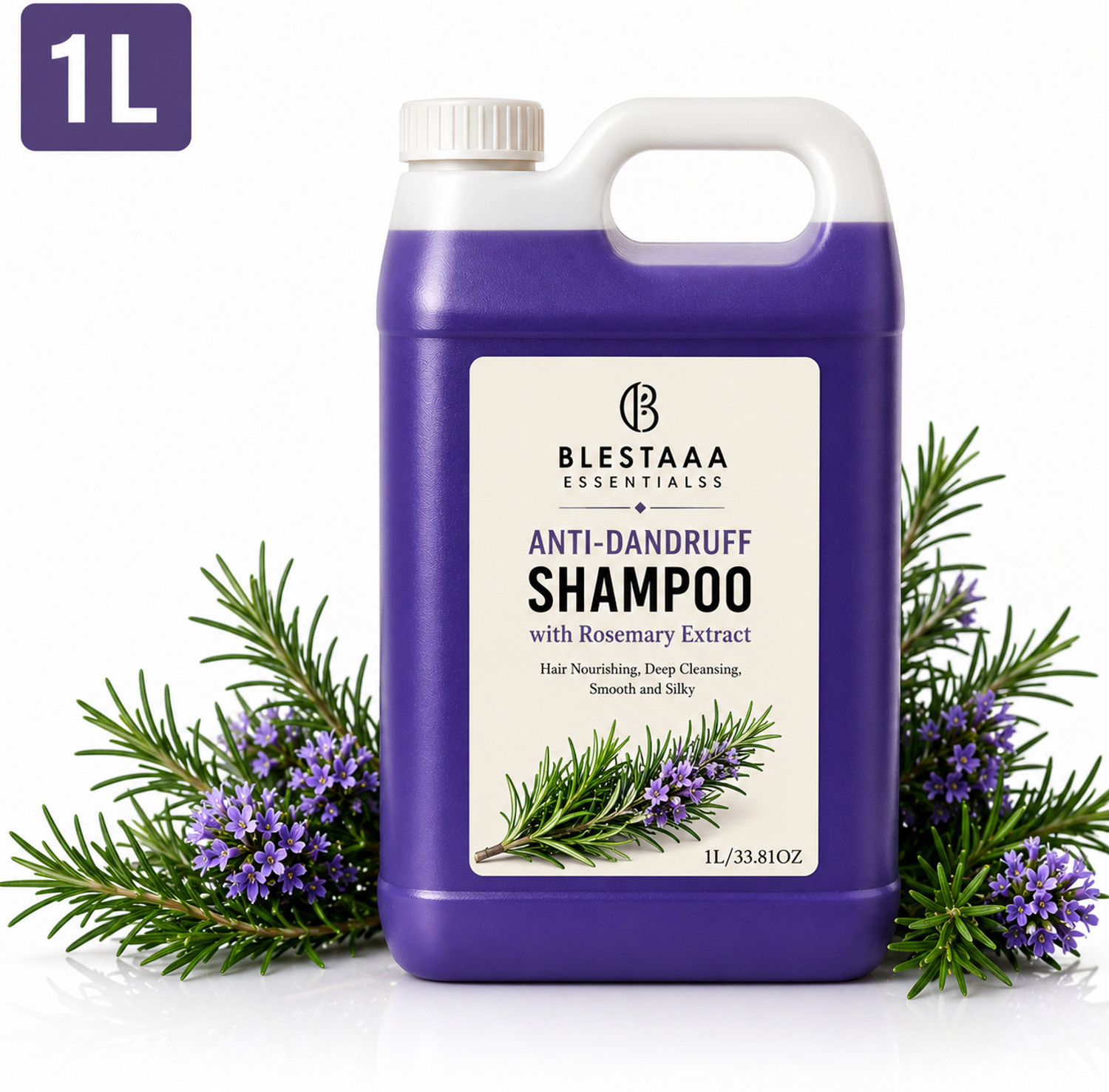 Image of blestaaa essentialss Rosemary Advanced Anti Hair Fall Shampoo for Reducing Hair Loss & Breakage|