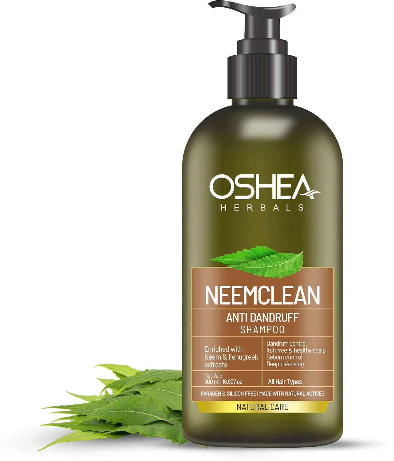 Image of OSHEA Neemclean Anti Dandruff Shampoo for Clean & Healthy Scalp
